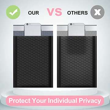 UCGOU Bubble Mailers 6x10 Inch Black 25 Pack Poly Padded Envelopes Small Business Mailing Packages Opaque Self Seal Adhesive Waterproof Boutique Shipping Bags for Jewelry Makeup Supplies #0