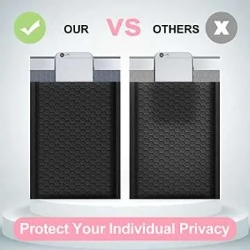 UCGOU Bubble Mailers 6x10 Inch Black 25 Pack Poly Padded Envelopes Small Business Mailing Packages Opaque Self Seal Adhesive Waterproof Boutique Shipping Bags for Jewelry Makeup Supplies #0