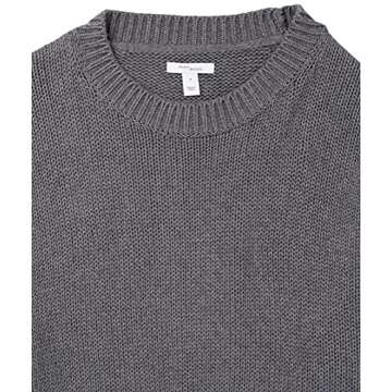 Daily Ritual Women's 100% Cotton Relaxed-Fit Chunky Long-Sleeve Crew Pullover Sweater