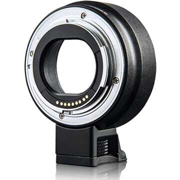 EF-EOS M Lens Adapter Auto-Focus Lens Converter Ring Compatible for Canon EF/EF-S Lens and Canon EOS-M (EF-M Mount) Camera EOS M M2 M3 M5 M6 M10 M50 M100
