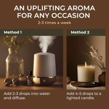 Gya Labs Cinnamon Essential Oil for Diffuser - 0.34 Fl Oz - 100% Pure Natural Cinnamon Bark Essential Oil for Skin, Hair, Lips Body & Candle Making - Spicy Sweet Scent