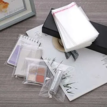 Morepack Self Sealing Cellophane Bags,3x5 Inches 200 Pcs Clear Cookie Bags Resealable Cellophane Bag for Packaging Cookies,Favors, Products,Candy