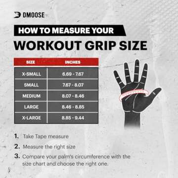 DMoose Fitness Ventilated Workout Gloves for Weight Lifting - Gym Gloves for Men & Women with Wrist Support - Non-Slip Palm Silicone to Avoid Calluses - Better Grip for Cross Training & Powerlifting
