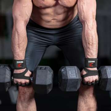 DMoose Fitness Ventilated Workout Gloves for Weight Lifting - Gym Gloves for Men & Women with Wrist Support - Non-Slip Palm Silicone to Avoid Calluses - Better Grip for Cross Training & Powerlifting