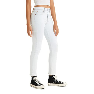 Levi's 501 Skinny Jeans Light Indigo Destructed Women