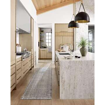 Loloi Amber Lewis Alie Collection ALE-04 Sky/Stone 7'-10'' x 10', .13'' Pile Height, Area Rug