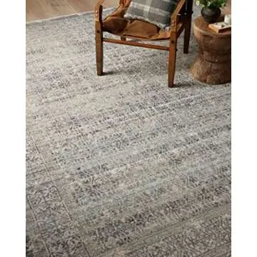 Loloi Amber Lewis Alie Collection ALE-04 Sky/Stone 7'-10'' x 10', .13'' Pile Height, Area Rug