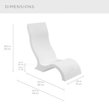 Ledge Lounger Signature Chair Set of 2 - Poolside Comfort