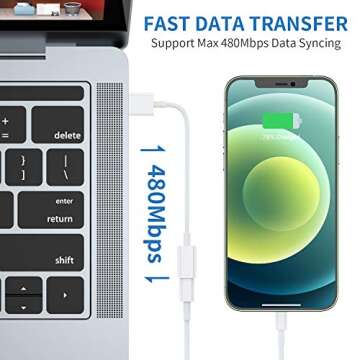 USB C Female to USB Male Adapter (3-Pack),Type C to USB A Charger Cable Adapter,Compatible with iPhone 16 15 Pro 13 12 Plus Max,iPad,Samsung Galaxy Note 10 S23 S22 S21 Plus,Google Pixel(White)