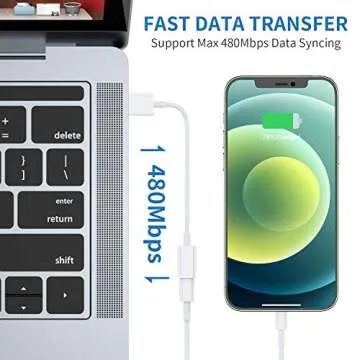 USB C Female to USB Male Adapter (3-Pack),Type C to USB A Charger Cable Adapter,Compatible with iPhone 16 15 Pro 13 12 Plus Max,iPad,Samsung Galaxy Note 10 S23 S22 S21 Plus,Google Pixel(White)