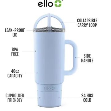 Ello 40oz Tumbler with Carry Loop & Insulated Design