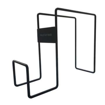 Lionshop Sturdy Steel Hard Hat Rack,Heavy Duty Hard Hat Holder for Truck Seat with Back Mount, Black Coated