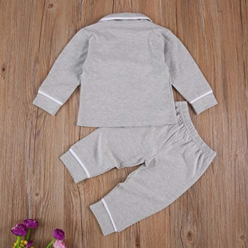 Merqwadd Toddler Baby Button-Down Pajamas Set