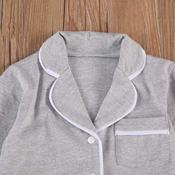 Merqwadd Toddler Baby Button-Down Pajamas Set
