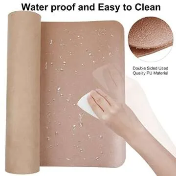 Boutilon Leather Desk Pad Non-Slip Waterproof Office Mat