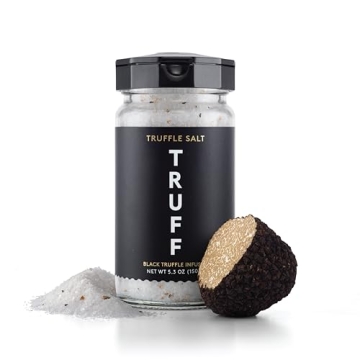 TRUFF Black Truffle Salt, Fine and Coarse Sea Salt, Dried Black Summer Truffles, Specialty Seasoning...