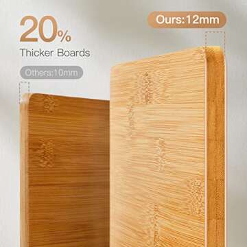 Pipishell Bamboo Book Stand, Cookbook Stands Reading Book Holder with 5 Adjustable Height, Foldable Wooden Cookbook Holder for Textbook, Receipe, Music Books, Tablet