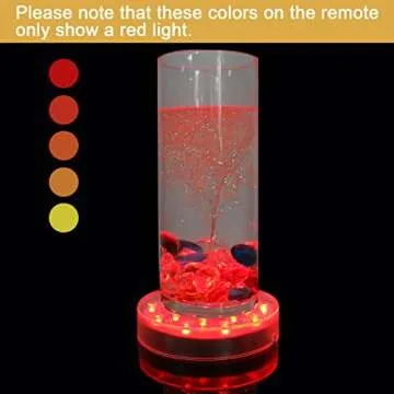 LARDUX LED Lights Base - 6 inch Round Lights Display Stand for Effiel Tower Vase Crystal Glass Art LED Pedestal Base - Charging USB or Battery Powered