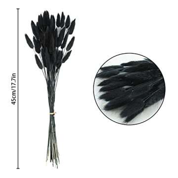 Uieke 17’’ Natural Bunny Tails Dried Flowers - 50 Pcs