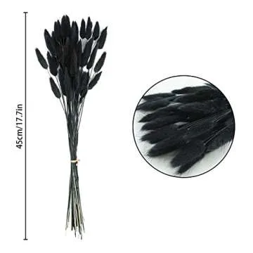 Uieke 17’’ Natural Bunny Tails Dried Flowers - 50 Pcs
