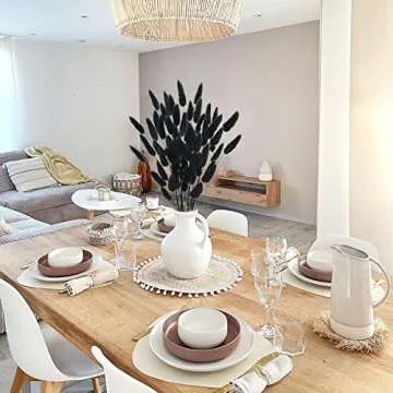 Uieke 17’’ Natural Bunny Tails Dried Flowers - 50 Pcs