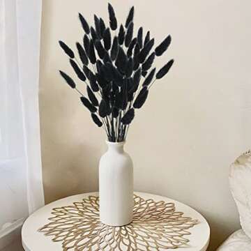 Uieke 17’’ Natural Bunny Tails Dried Flowers - 50 Pcs