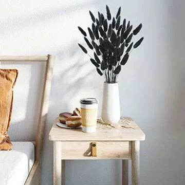 Uieke 17’’ Natural Bunny Tails Dried Flowers - 50 Pcs