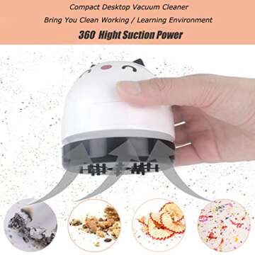 YUNYILAN Mini USB Vacuum for Easy Desk Cleaning
