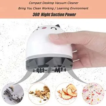 YUNYILAN Mini USB Vacuum for Easy Desk Cleaning