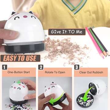 YUNYILAN Mini USB Vacuum for Easy Desk Cleaning