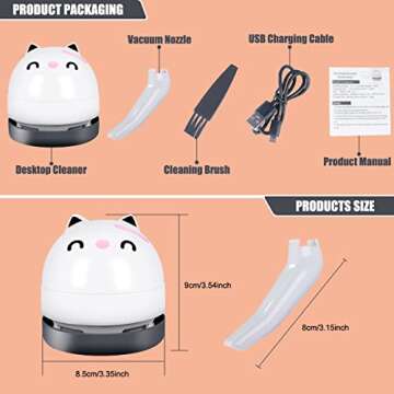 YUNYILAN Mini USB Vacuum for Easy Desk Cleaning