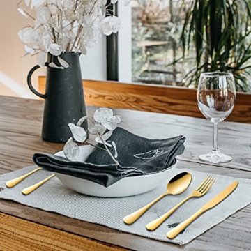60-Piece Gold Silverware Set for Elegant Dining