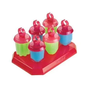 Tovolo Popsicle Molds with Sticks (6-Pack, Jewel Rings) - Reusable Ice Pop Molds & Sticks for Homema...