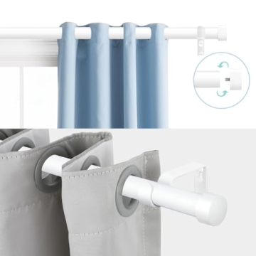 Stylish VOIIY White Curtain Rods 48 to 84 Inch | Chic and Durable