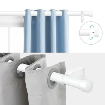 Stylish VOIIY White Curtain Rods 48 to 84 Inch | Chic and Durable