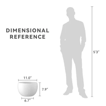 Kante 11.8" Round Concrete Planter for Indoor Outdoor Living