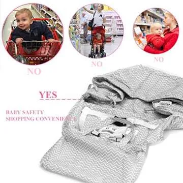 2-in-1 Baby Shopping Cart & Highchair Cover with Storage