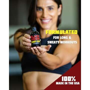 SPIDER CHALK Black Widow Liquid Chalk No Mess Weightlifting Gym Chalk, Lab-Grade, Skin-Friendly Safe Ingredients, Made in The USA