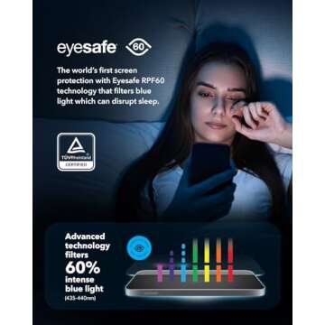 ZAGG InvisibleShield Glass XTR3 iPhone 15 Pro Screen Protector - Blue-Light Filtration, 10X Stronger, Edge-to-Edge Protection, Scratch & Smudge-Resistant Surface, Easy to Install