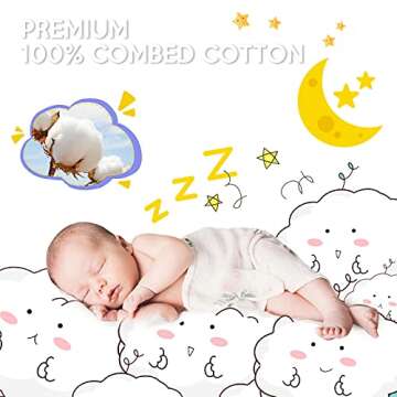 Ourcan Baby Swaddle Blankets for Boy Girl 0-3 Months 3-6 Months, Newborn Swaddle Adjustable Infant Wraps 3-Pack, 100% Combed Cotton, Large Size