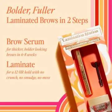Grande Cosmetics Lamination Station | Eyebrow Serum For Thicker Brows | Brow Lamination Gel Shapes, Sculpts @ Sets With 12-Hour Hold