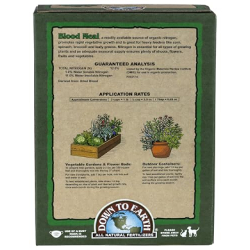 Down to Earth Blood Meal Fertilizer Rich Organic 5 lb
