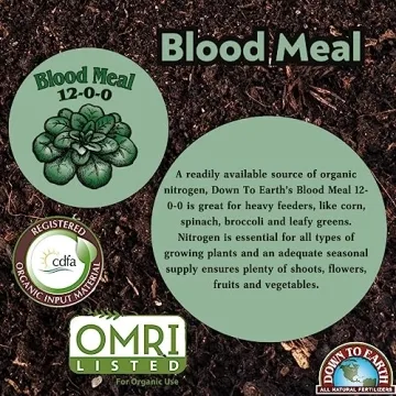 Down to Earth Blood Meal Fertilizer Rich Organic 5 lb