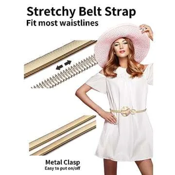 Onenine Gold & Silver Pendant Chain Belt for Women