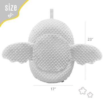 KAKIBLIN Inflatable Bathtub, Bathtub Bather, Inflatable Baby Bath Bather, Swaddle Wings and Storage Bag, Portable Travel Infant Bathtub for Newborns and Infants 0-6 Months