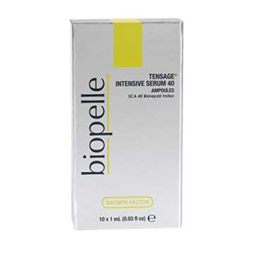 Biopelle Tensage Growth Factor Intensive Serum 40 Post-Procedure or Intensive Boost Ampoules with SCA 40 Biorepair Index, 10 Count