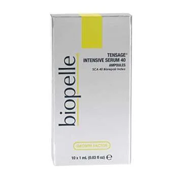 Biopelle Tensage Growth Factor Intensive Serum 40 Post-Procedure or Intensive Boost Ampoules with SCA 40 Biorepair Index, 10 Count