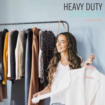 ManGotree Velvet Hangers, Coat & Suite Hangers, No-Slip Felt Hangers, Ultra-Slim Space Saving Hangers, Sturdy Clothes Hangers, 360° Swivel Golden-Plated Hook, 36 Pack (Light Pink)