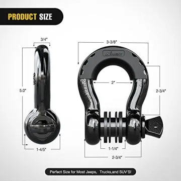 Durable 4.75 Ton D-Ring Shackles for Recovery