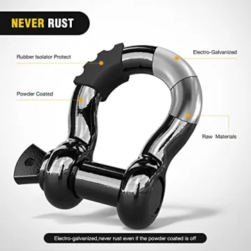 Durable 4.75 Ton D-Ring Shackles for Recovery